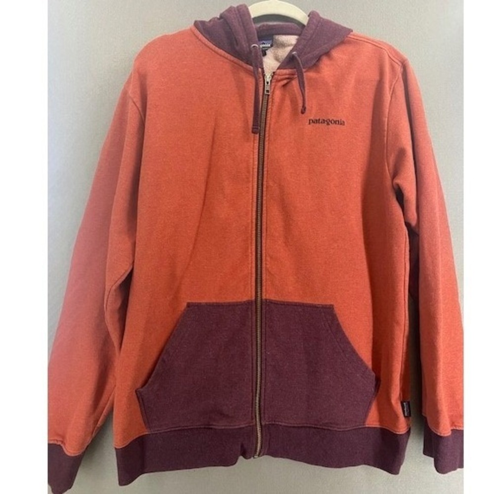 Patagonia Men's MED Uprisal Organic Cotton Sweatshirt Full Zip Cozy 2-tone EUC